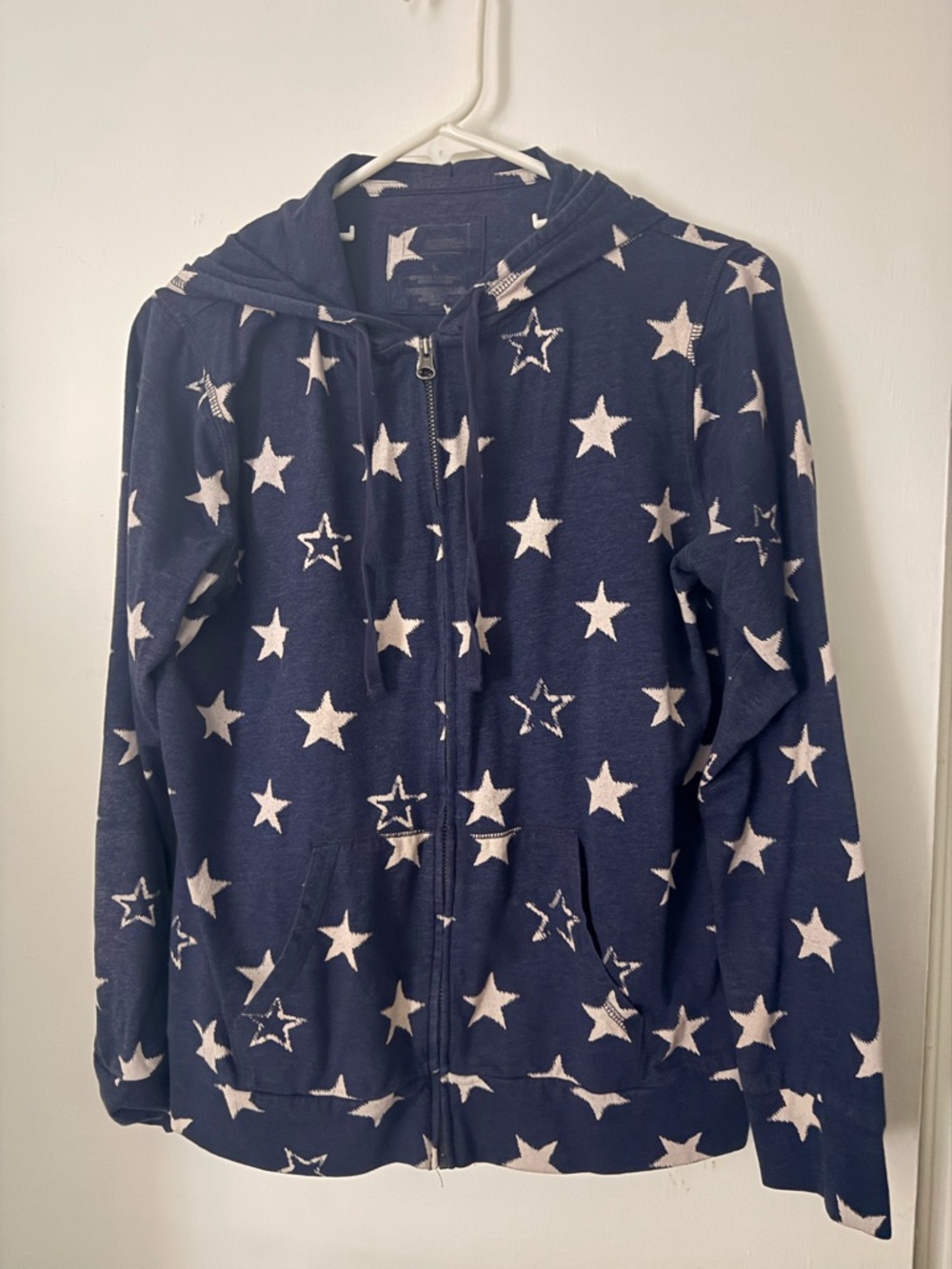 Navy Star Zip Hoodie
